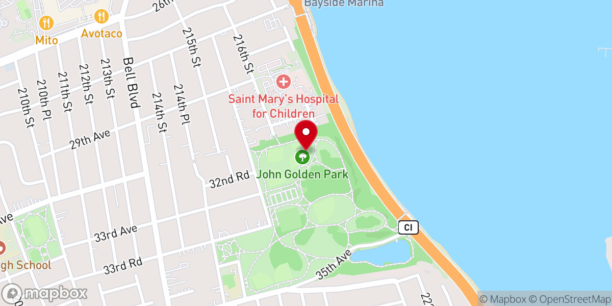 Map showing location of John Golden Park