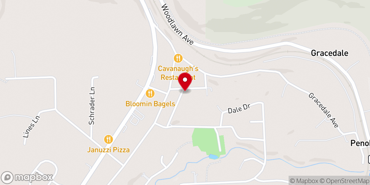 Map showing location of Mountaintop Presbyterian Church