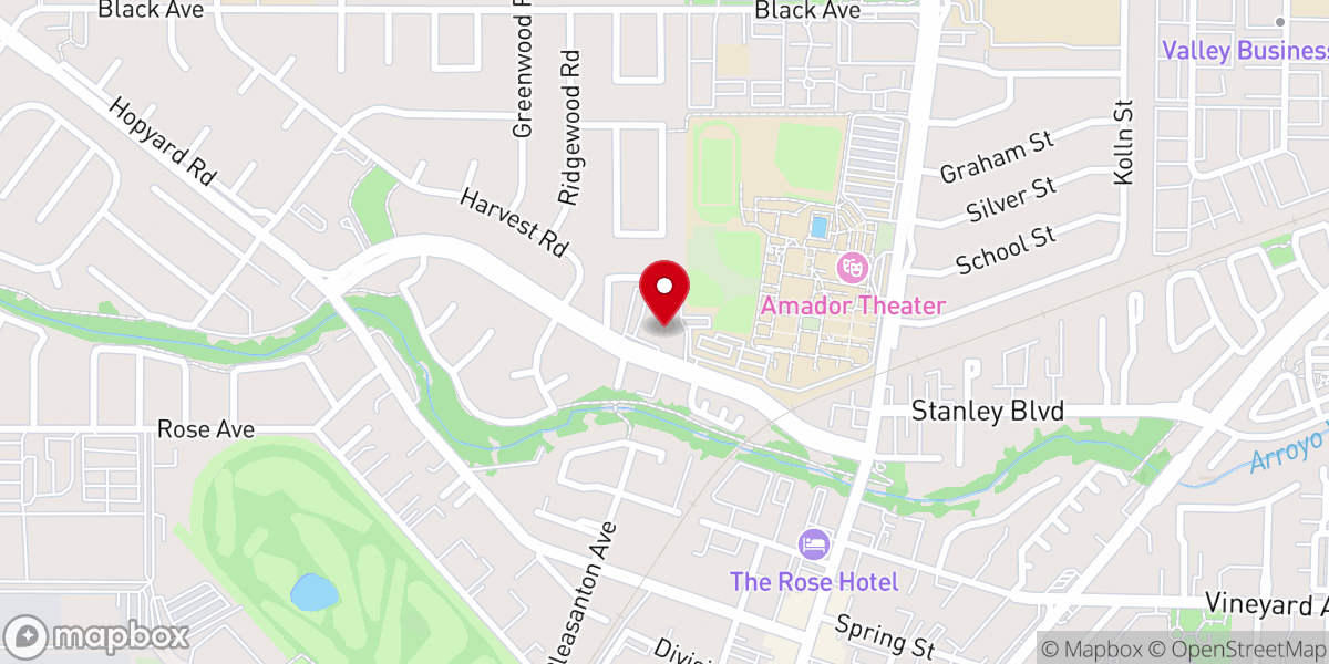Map showing location of Valley Community Church
