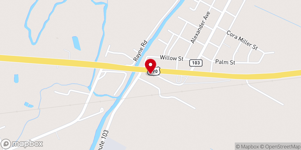 Map showing location of Chicken King - Port Barre