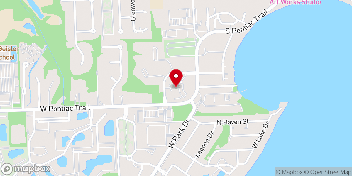 Map showing location of Walled Lake Villa Apartments