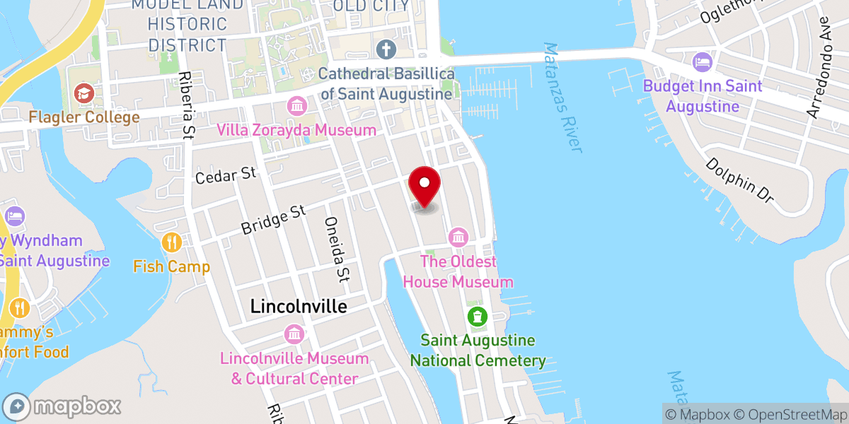 Map showing location of Bishop Baker Center