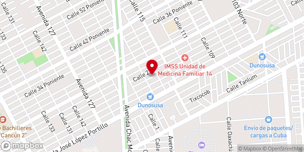 Map showing location of Templo Monte Moriah de las Asambleas de Dios
