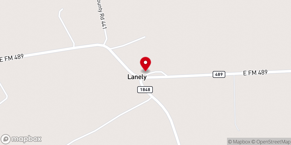 Map showing location of Brown's Chapel
