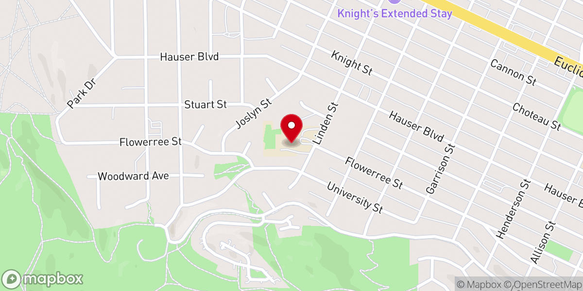 Map showing location of St. Andrew School