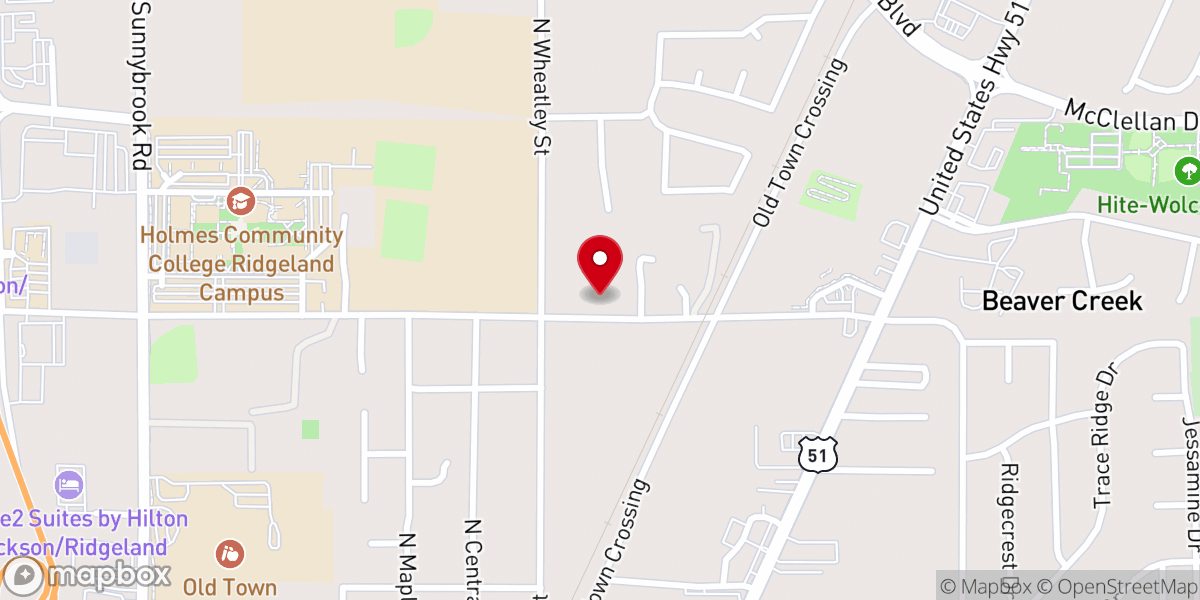 Map showing location of Olde Towne Community Church