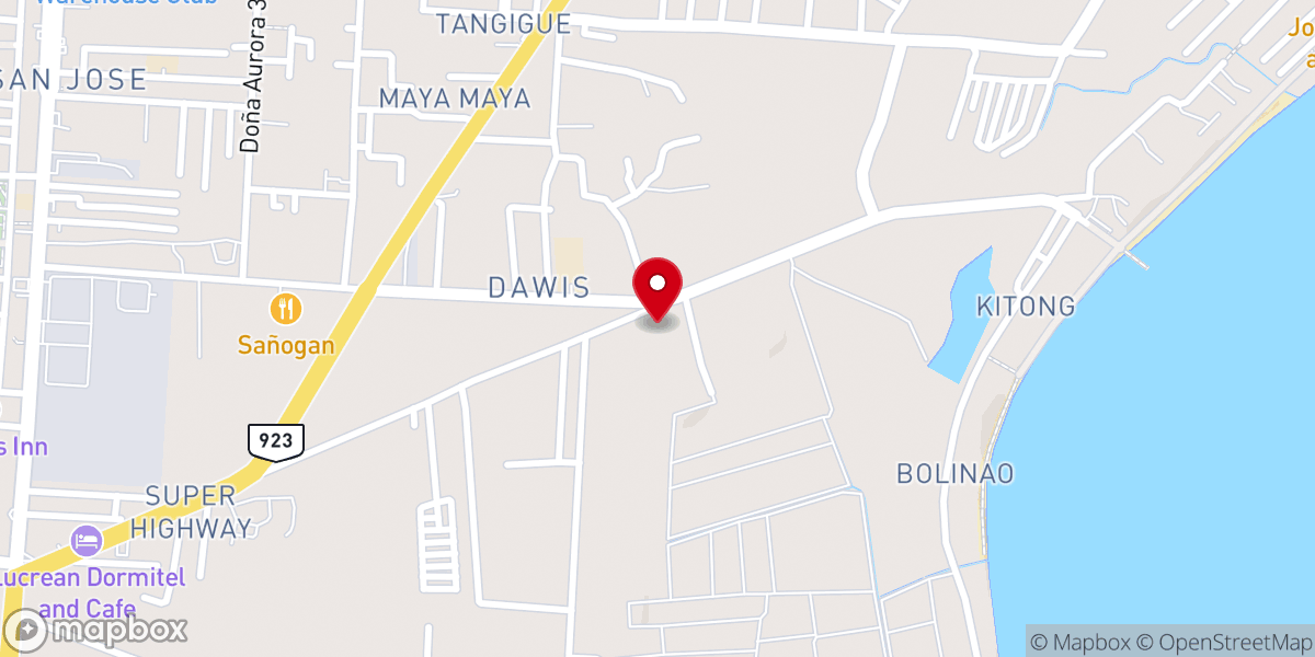 Map showing location of Asian Baptist Church