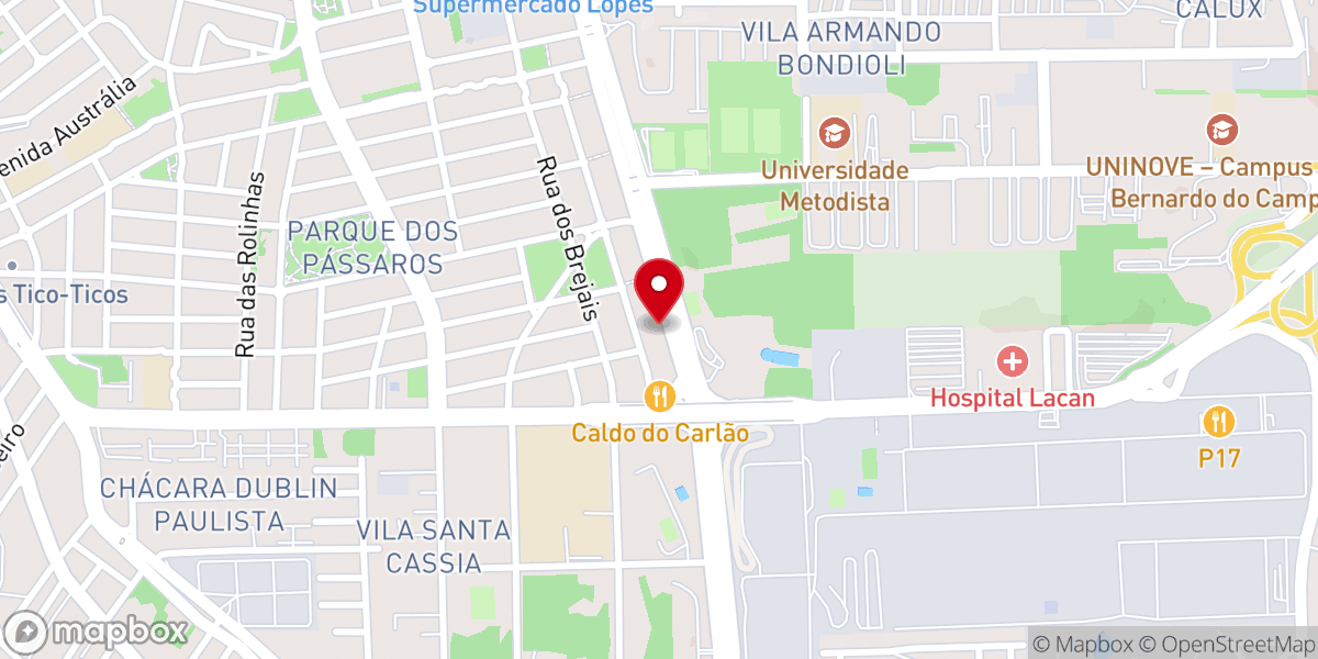 Map showing location of Igreja Pentecostal Virtude em Cristo