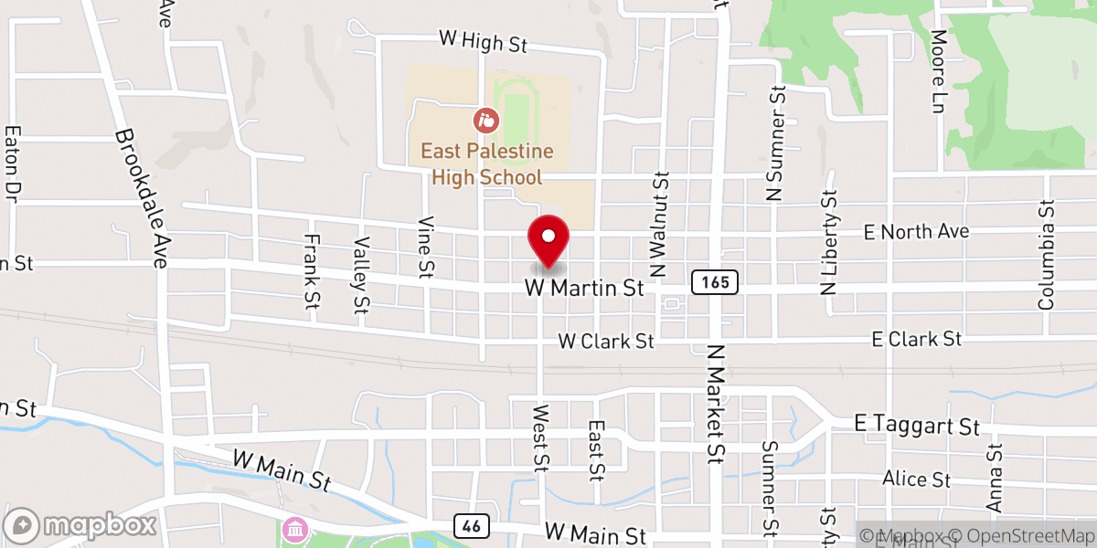 Map showing location of Emmanuel United Methodist Church