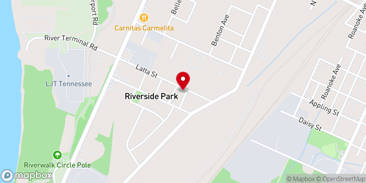 Map showing location of First Baptist Church of Brozentown