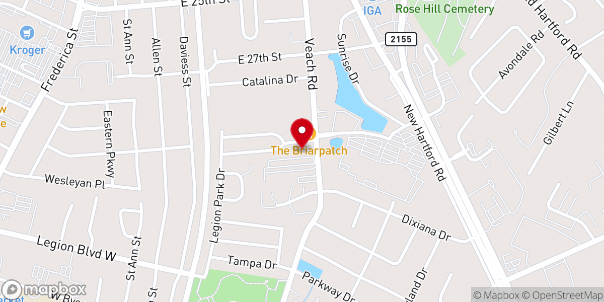 Map showing location of Southside Fellowship Church