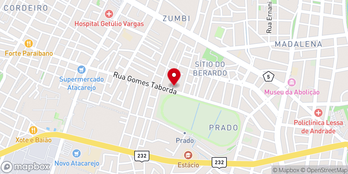 Map showing location of Igreja Assembléia de Deus Convenção Recife