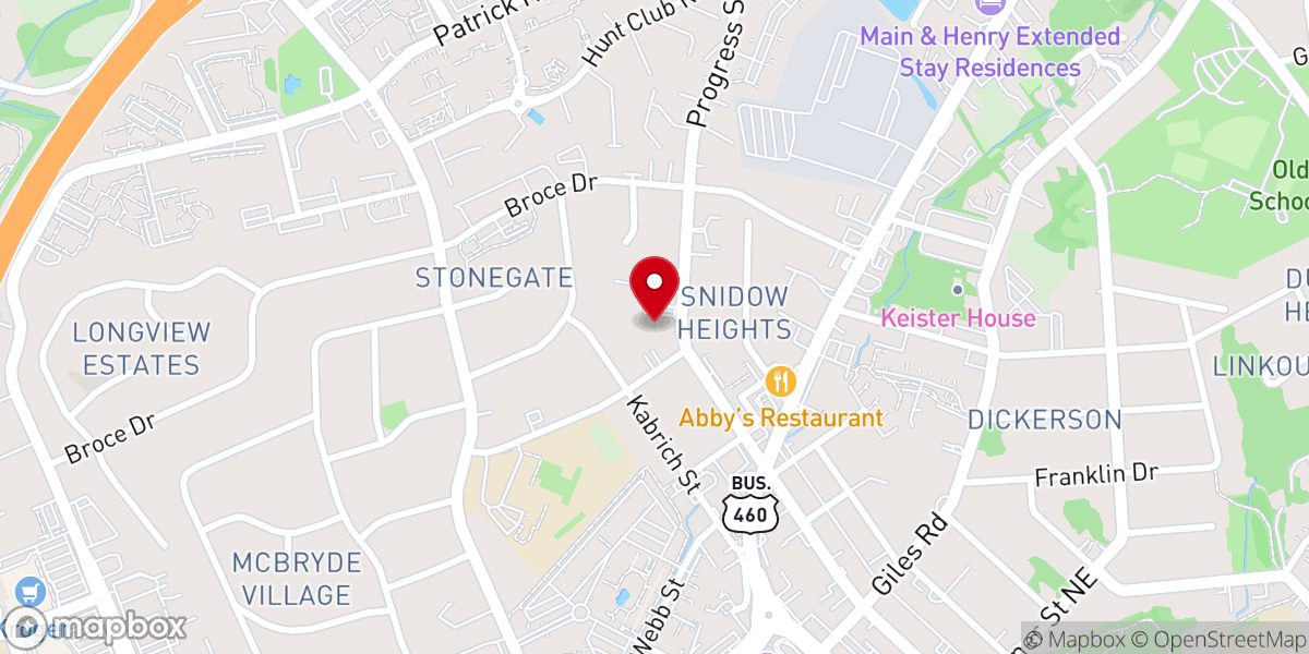 Map showing location of Northside Presbyterian Church