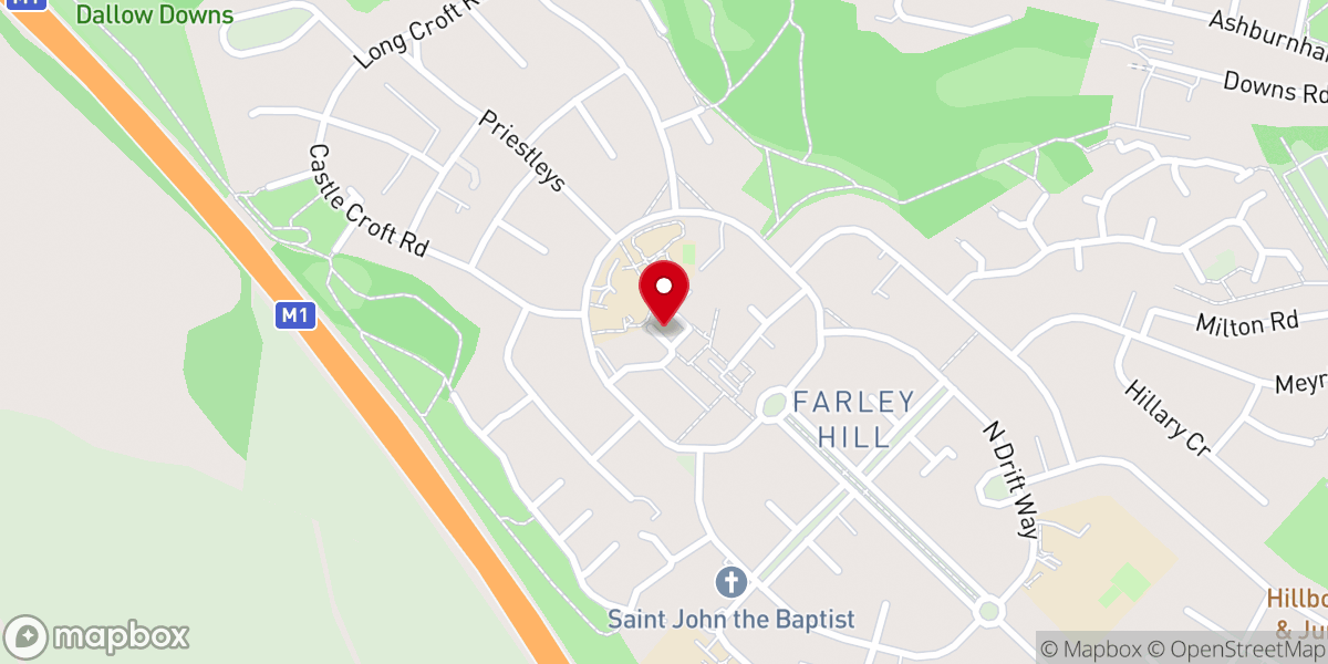 Map showing location of The Potter's House Christian Fellowship Church