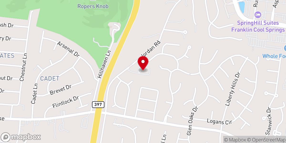Map showing location of Franklin Church of the Nazarene
