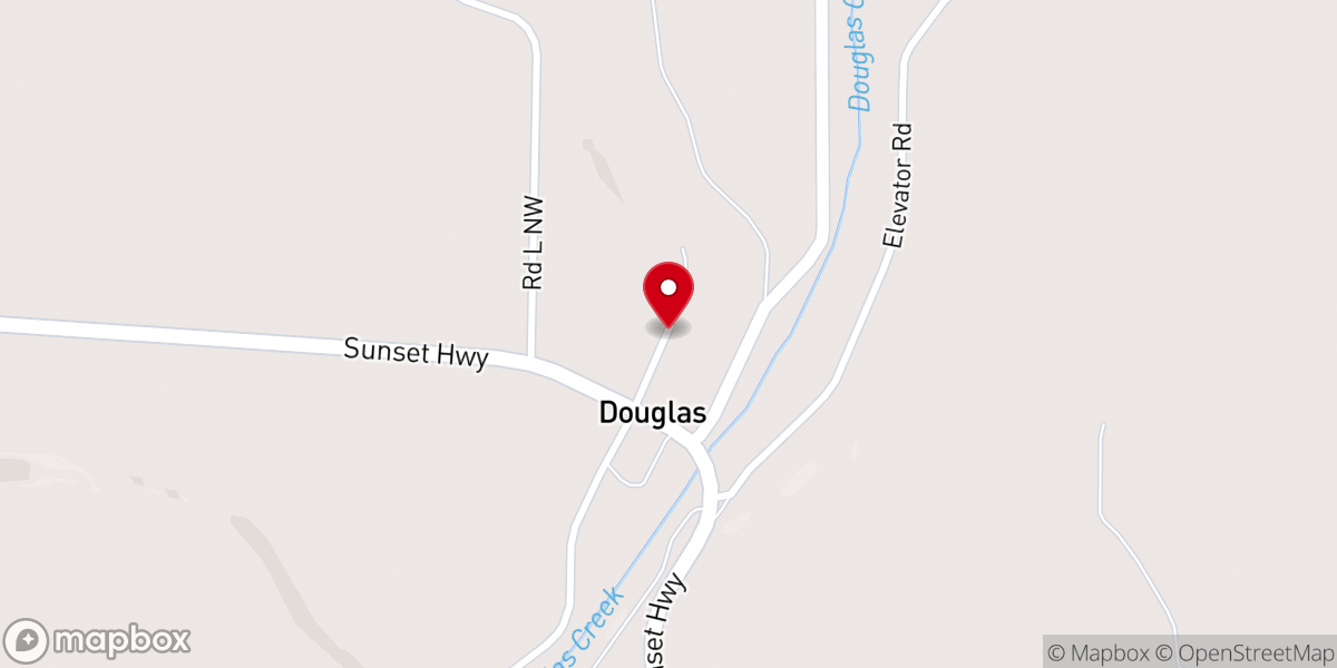 Map showing location of Historic Douglas Church