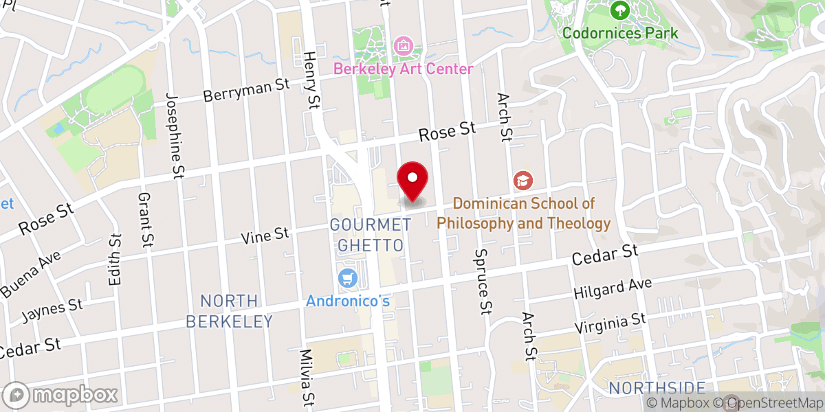 Map showing location of Berkeley Friends Meeting