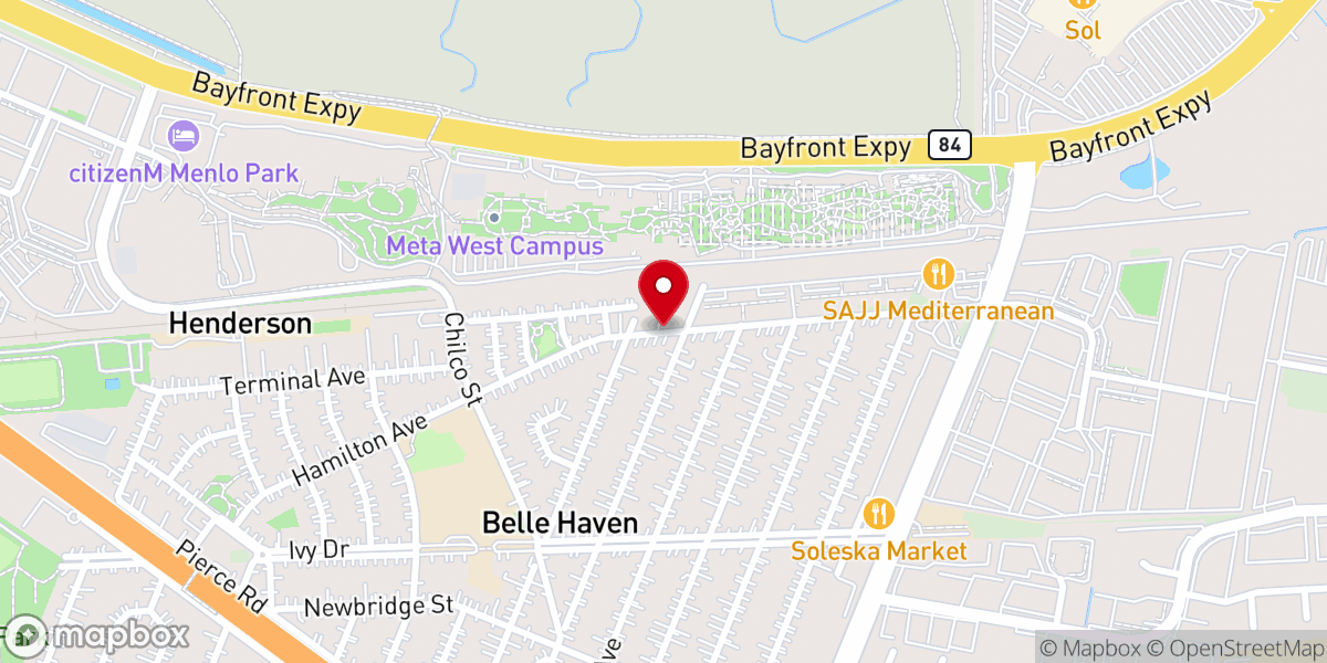 Map showing location of First Tongan United Methodist Church