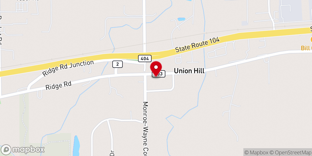 Map showing location of Community Methodist Church