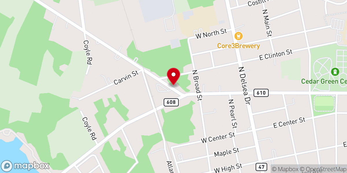Map showing location of Saint Paul's Baptist Church - Food Distribution Center