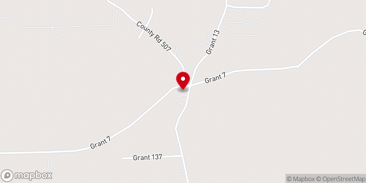Map showing location of Shiloh Church