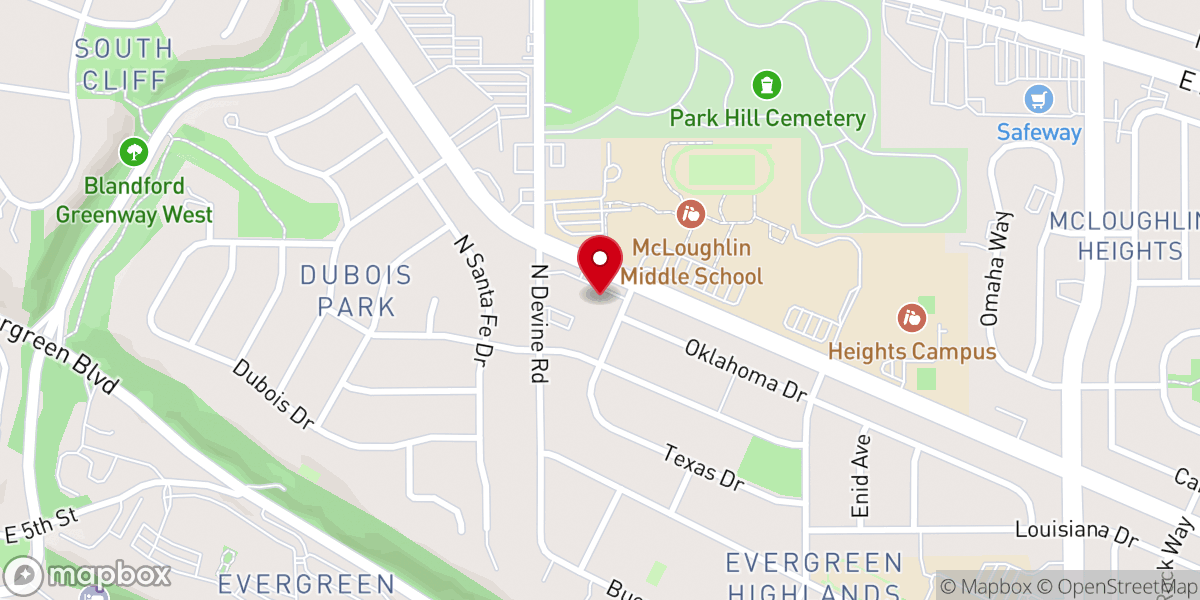 Map showing location of Vancouver Heights United Methodist Church