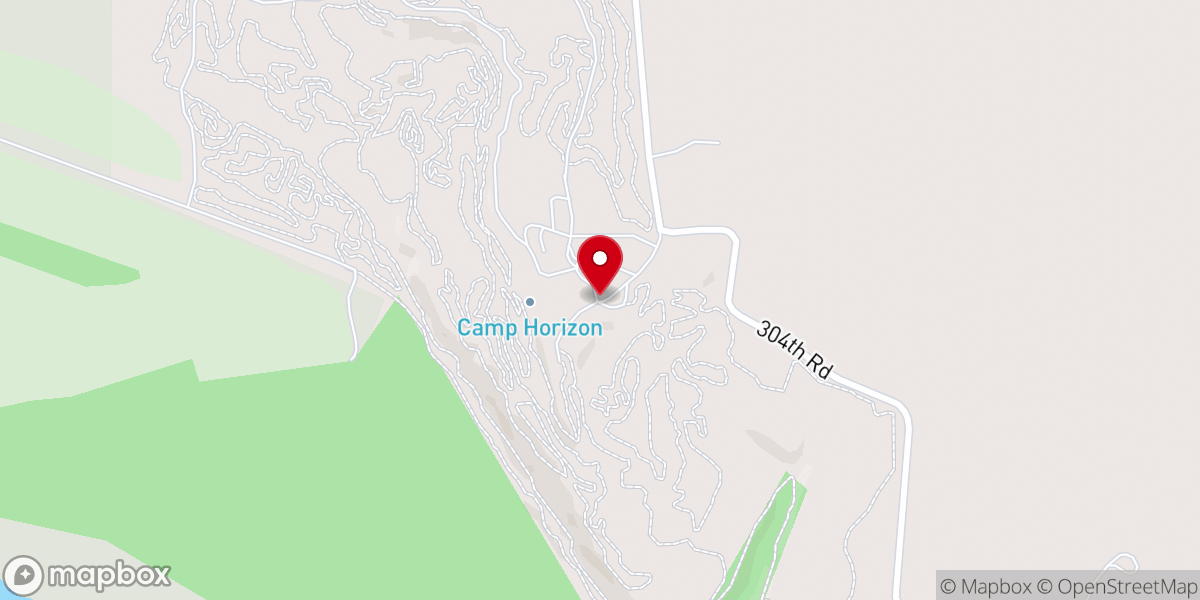 Map showing location of Camp Horizon