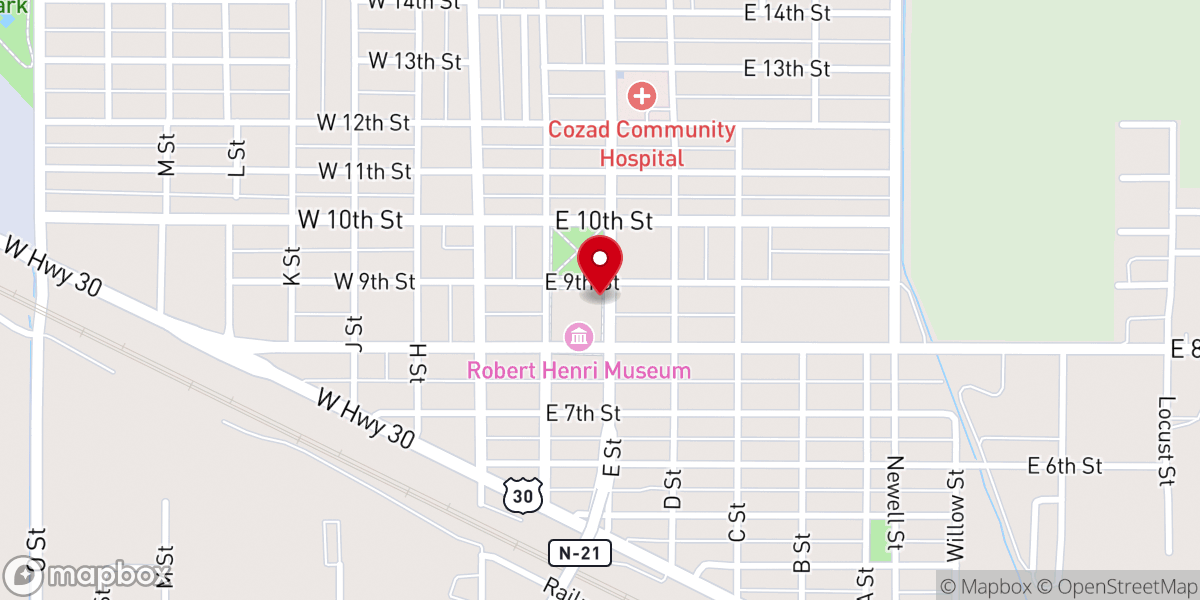 Map showing location of Presbyterian Church