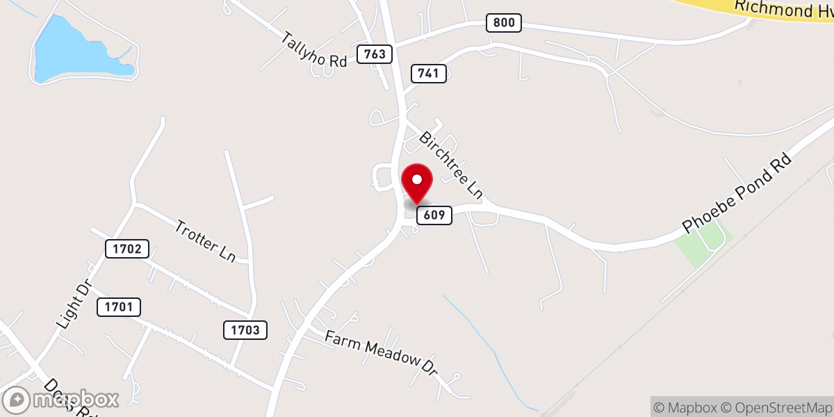 Map showing location of Bethlehem United Methodist Church