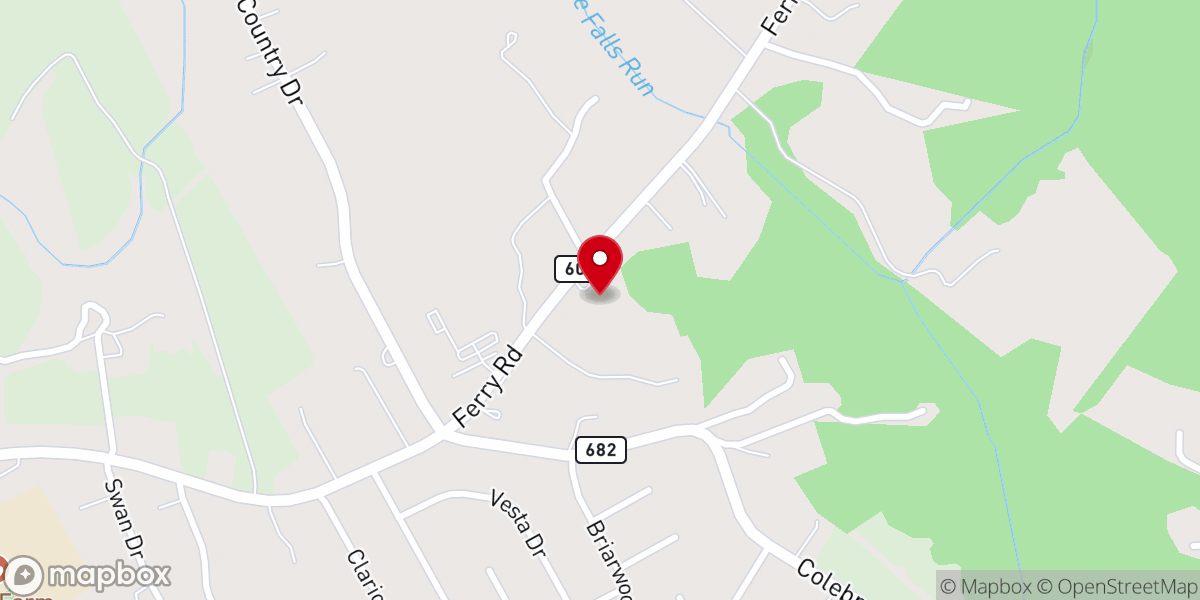 Map showing location of HCOB Food pantry