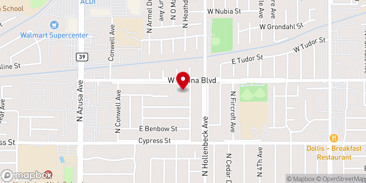 Map showing location of The Fellowship Of Covina