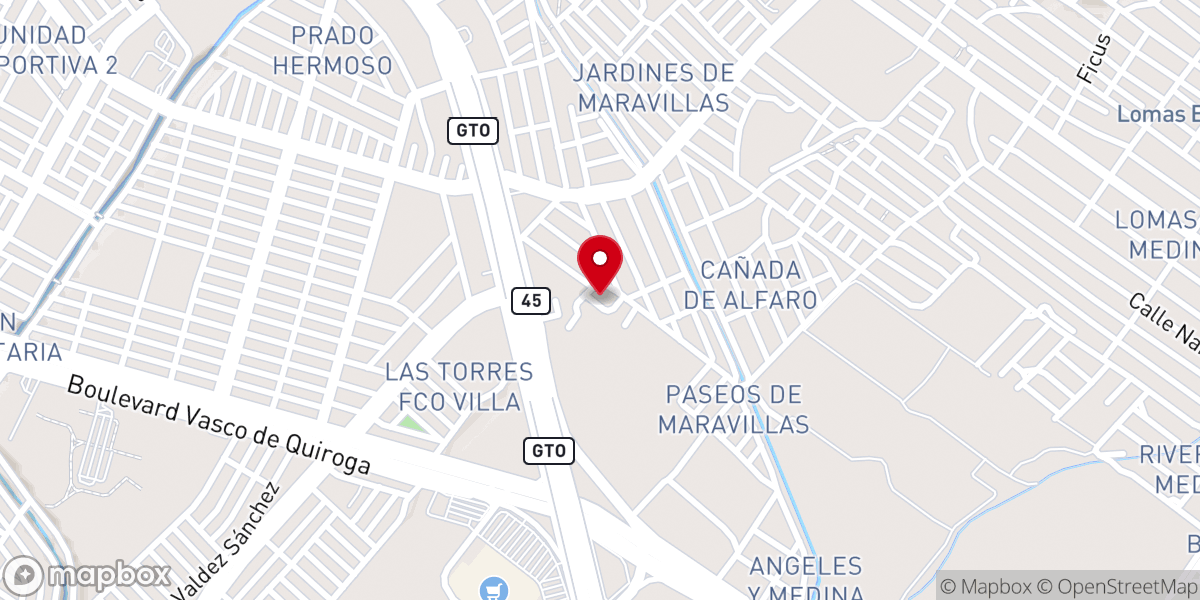 Map showing location of Iglesia Bautista Ebenezer
