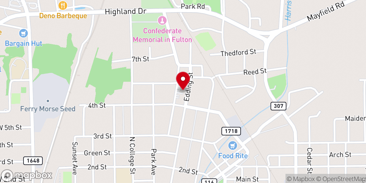 Map showing location of Saint Edward Catholic Church