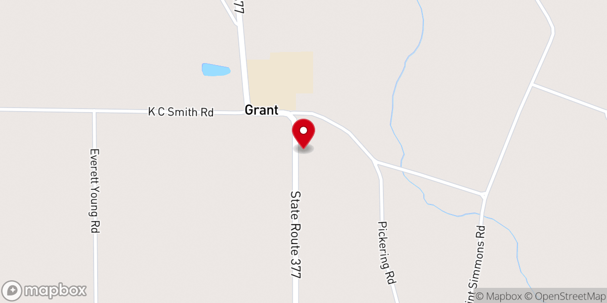 Map showing location of Allen Parish Fire Department
