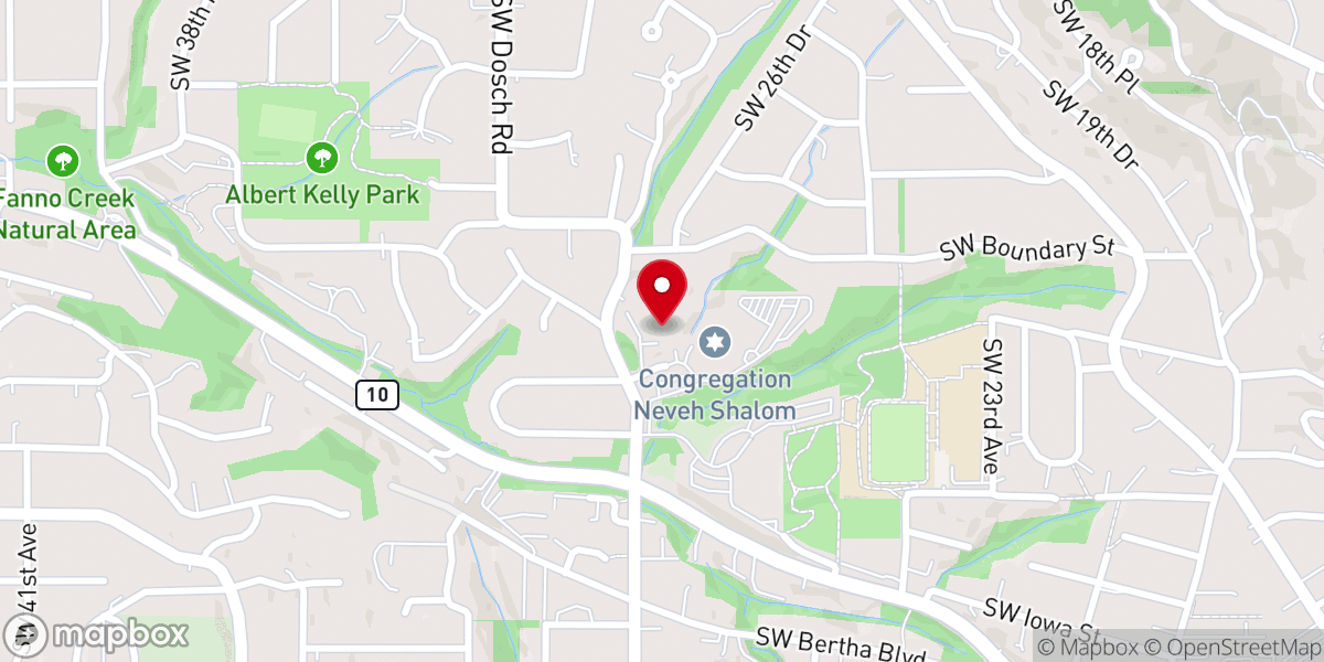Map showing location of Oregon Latvian Evangelical Lutheran Church