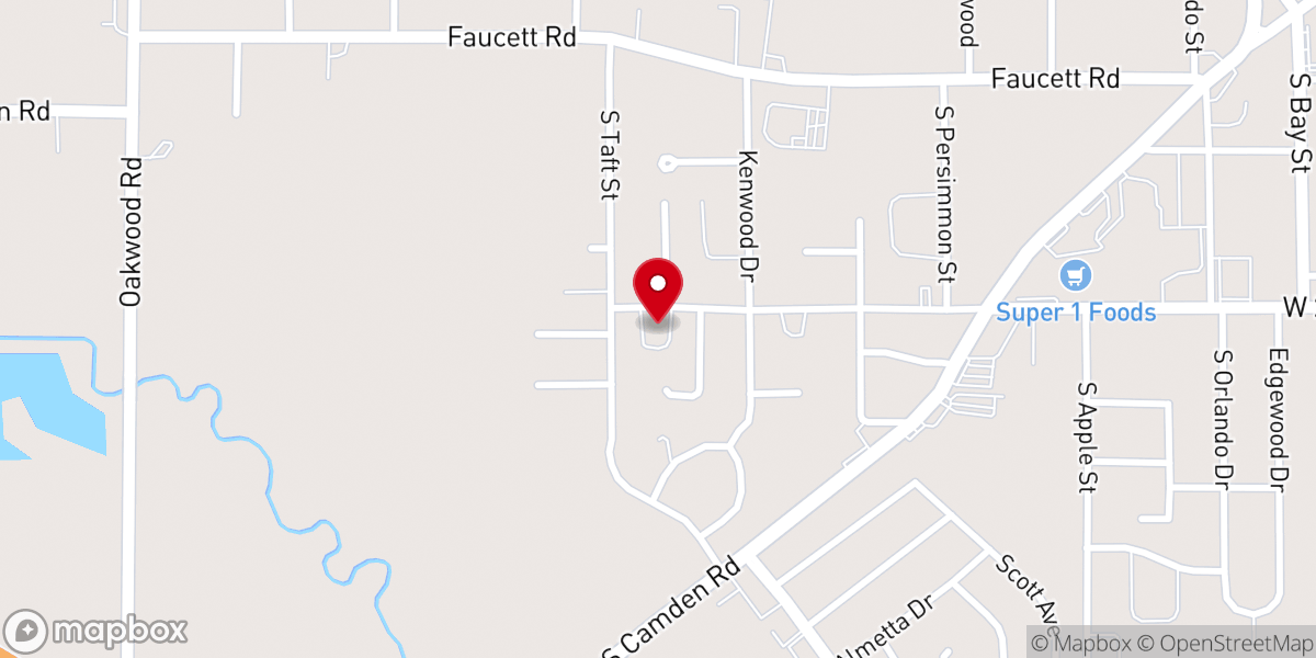 Map showing location of Destiny Worship Center