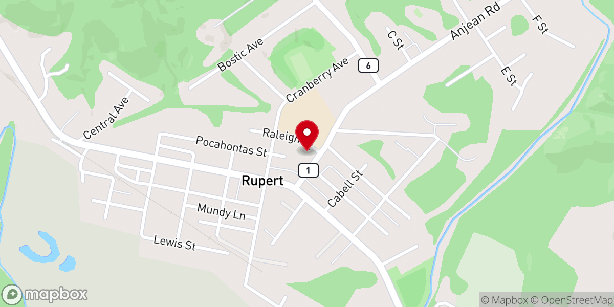 Map showing location of Bascom United Methodist Church