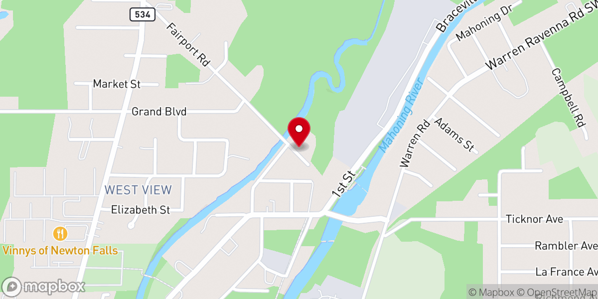 Map showing location of House of Praise
