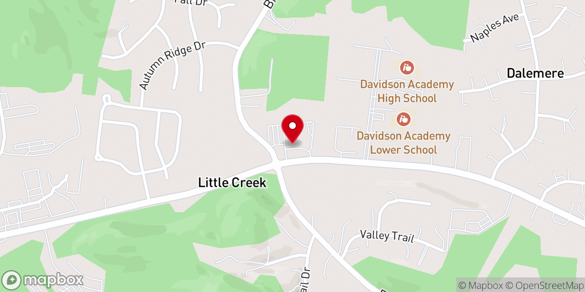 Map showing location of Grace Baptist Church, Nashville