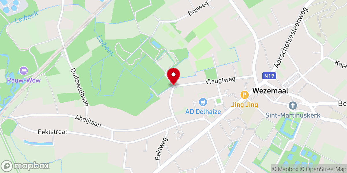 Map showing location of O-L-Vrouwekapelletje