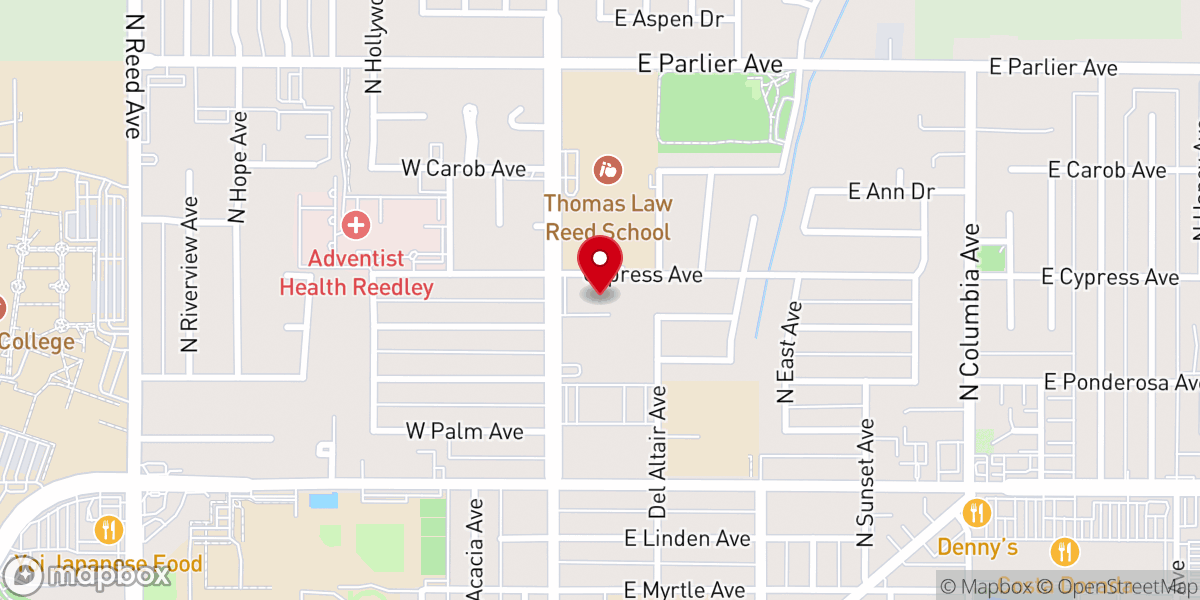 Map showing location of Christ Lutheran Church