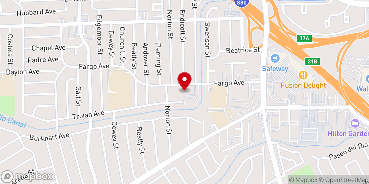 Map showing location of Iglesia Pentecostal nueva esperanza