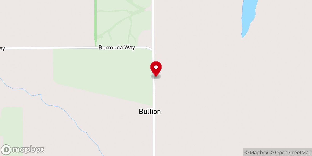 Map showing location of Old Bullion Church