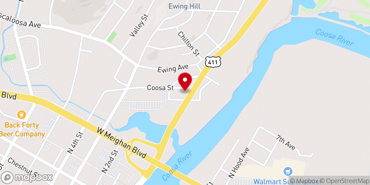 Map showing location of Macedonia Baptist Church