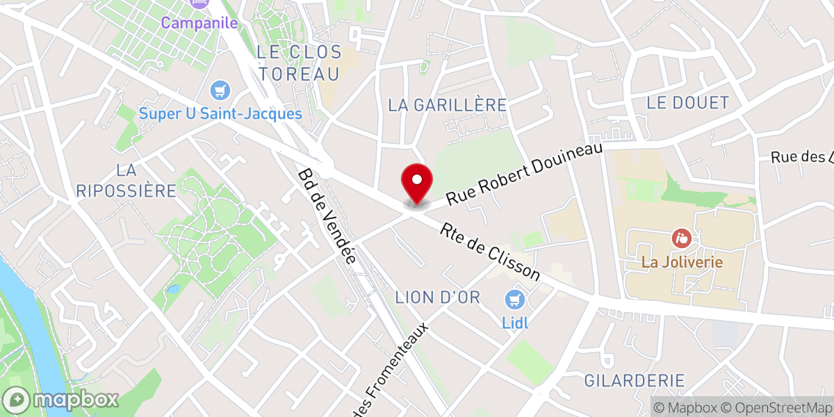 Map showing location of Église Saint-Jean-l'Évangeliste
