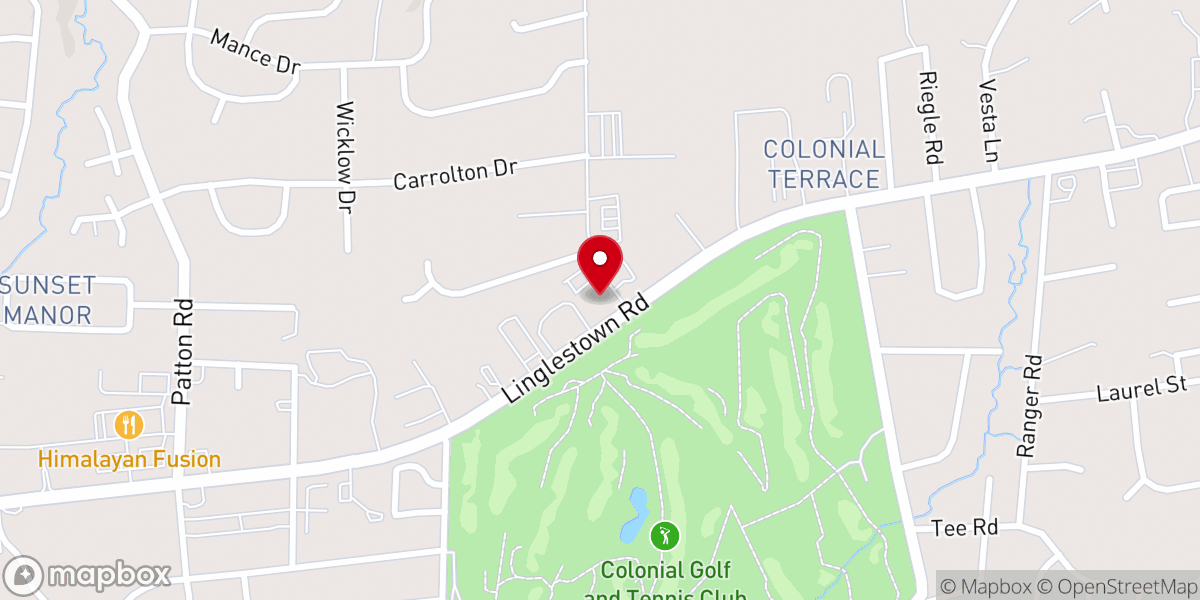 Map showing location of Road to Emmaus church - Current location