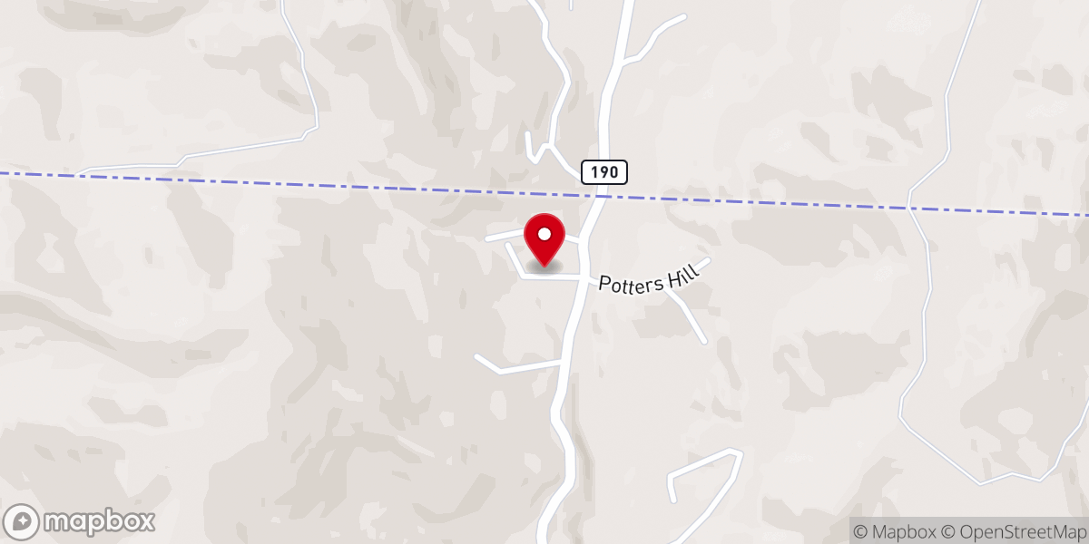 Map showing location of Tracy Branch Baptist Church