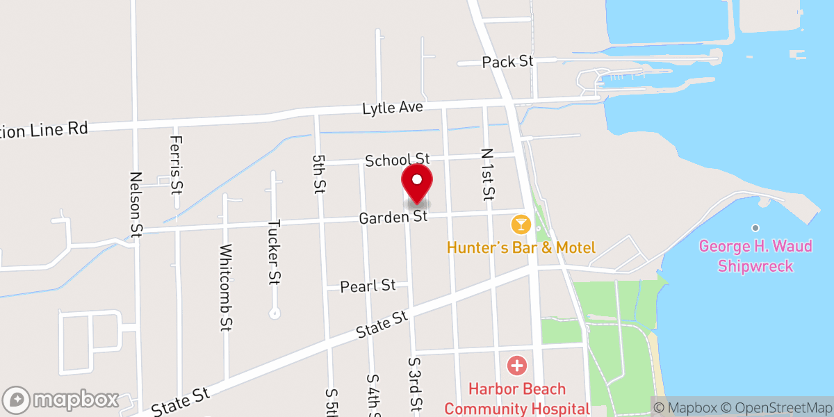 Map showing location of Zion Lutheran Church