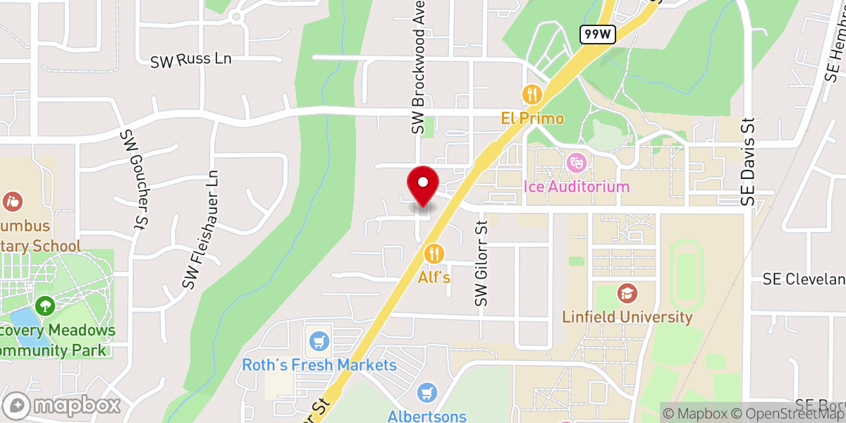 Map showing location of Pacific Baptist Church