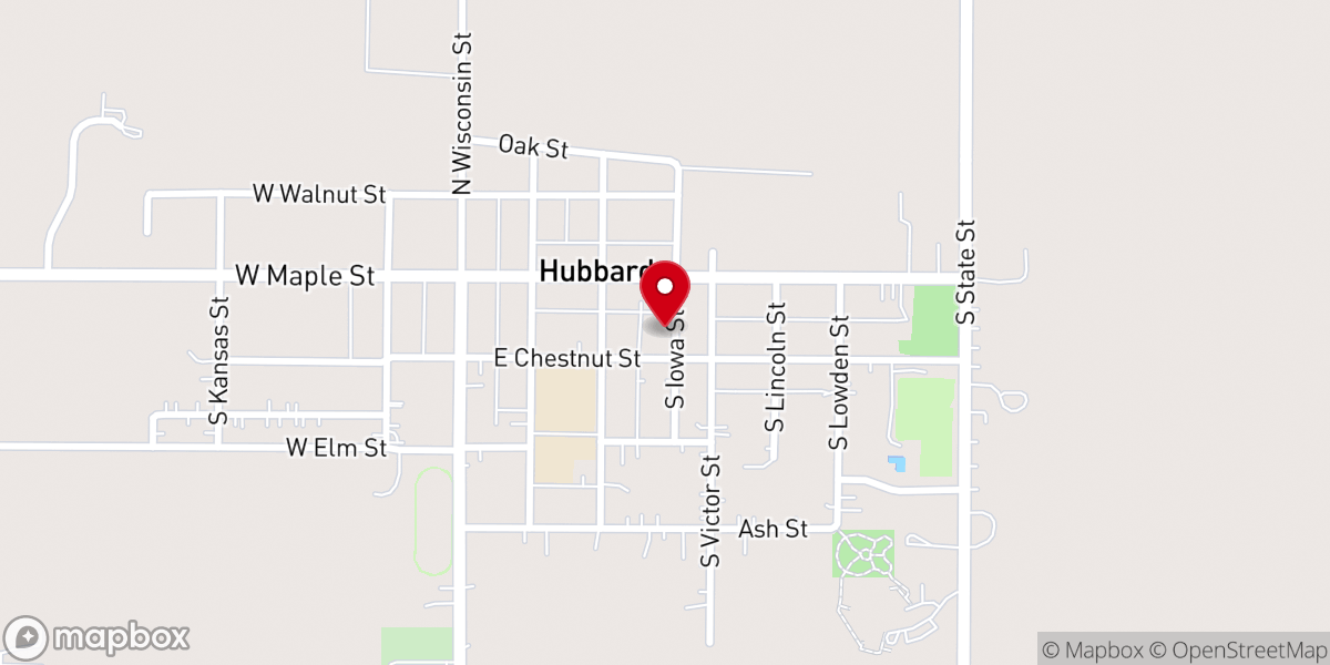 Map showing location of St John Evangelical Lutheran